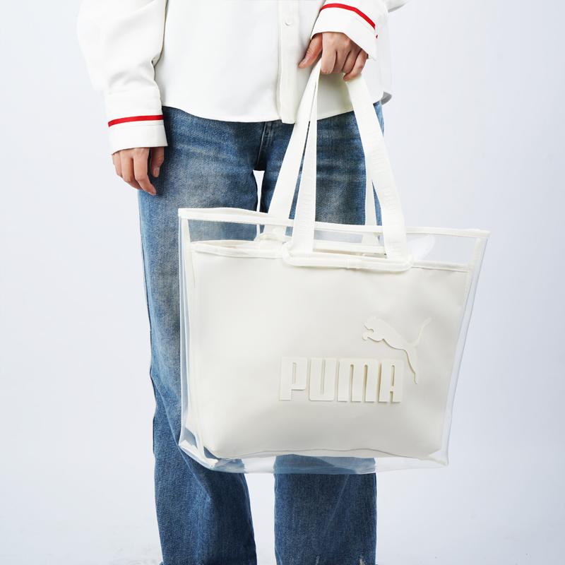 New PUMA Polyurethane Tote Bag Shopping Bag Shoulder Bag Handbag Regular Women's Ivory White 076116-07