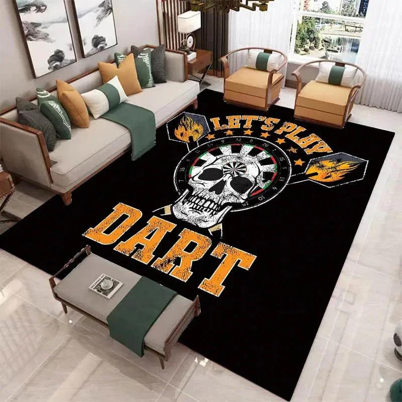 Sport Carpet Dart Board Arrow Floor Mat Dart Target Print Rugs Living Room Game Room Bedroom Rug Non-slip Door Mat Home Decor