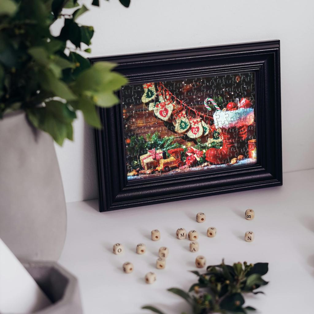 MISITU Micro Piece Puzzle, 150 Teile, Puzzle-Postkarte, Landschaft, Weihnachten, Beleuchtungsdekoration, Geschenk, Geburtstag, Stilvolles Interieur