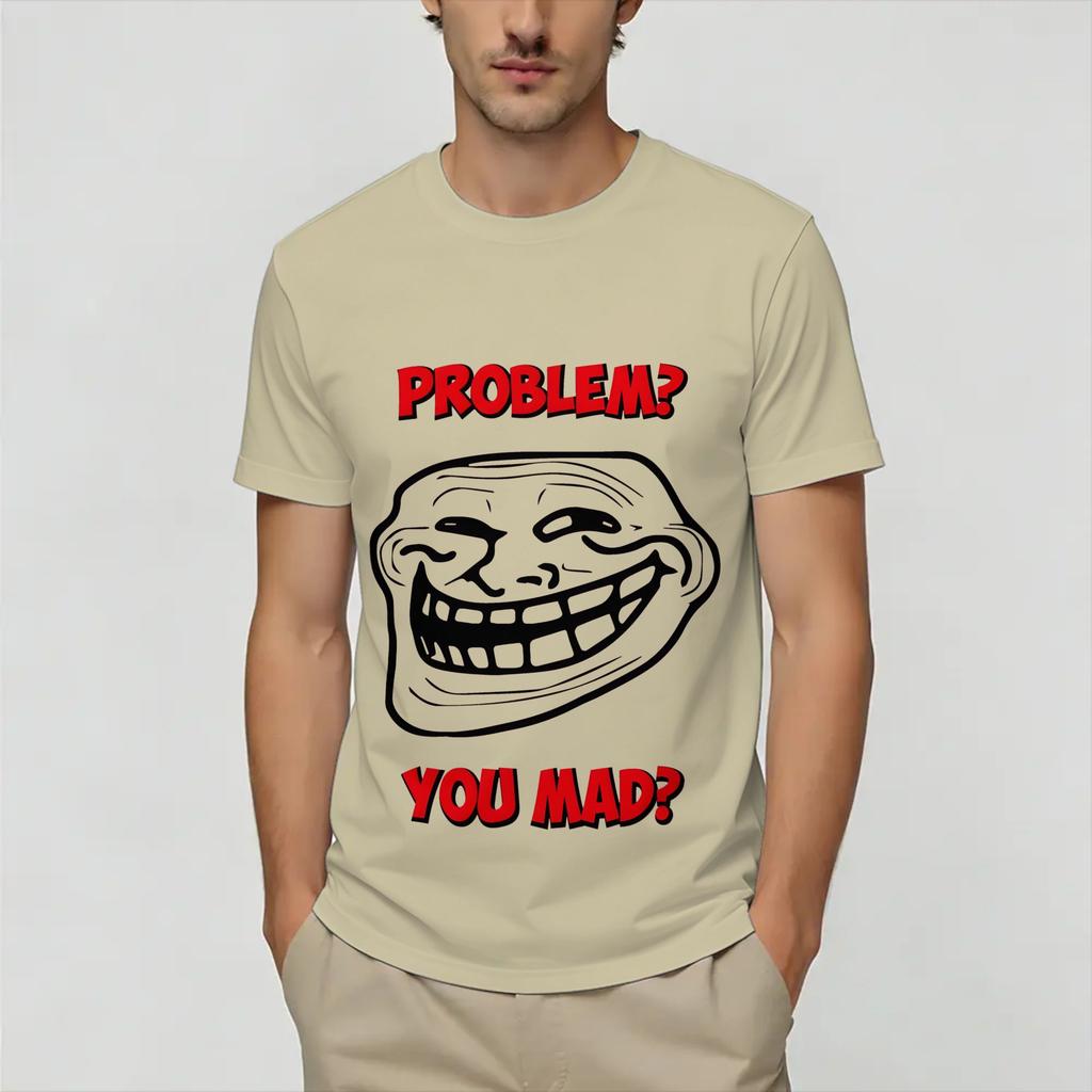 Rage Comic Trollfac Tshirt Summer Trendy Cool Tshirts Unisex Cotton O Neck Oversize Tees Shortsleeve Y2k Casual Tshirt