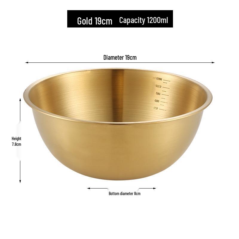Nerezová multifunkční míchací mísa v korejském stylu se stupnicí