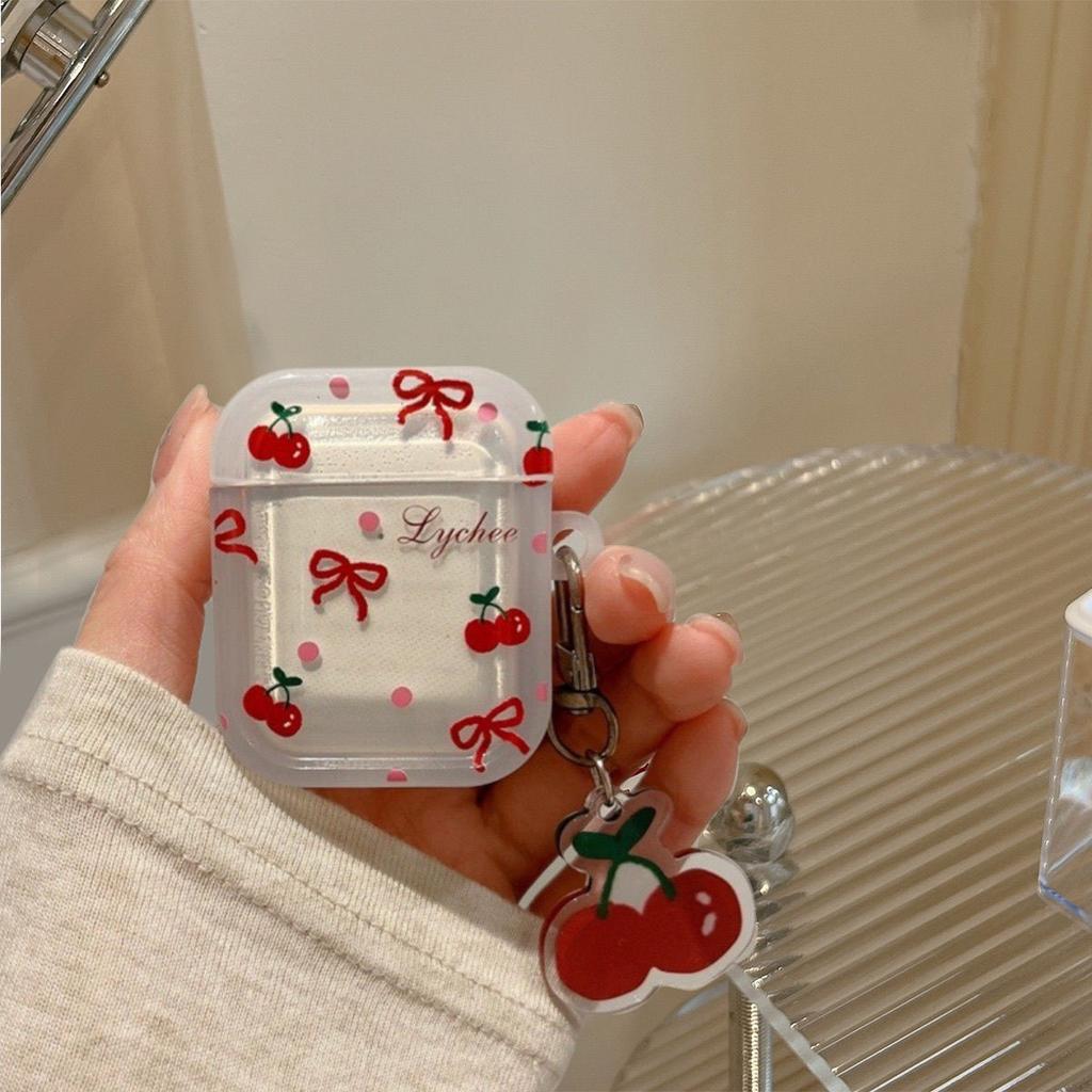 Wireless Earbuds Case Cover with Cute Polka Dot for Earphones