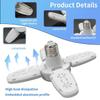 E27 LED Bulb Fan Blade Timing Lamp  AC85-265V/220V Foldable Light Bulbs For Home Ceiling Light With Remote Controller White/Warm