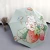 1pc Strawberry Rabbit Automatic Opening and Closing Umbrella - Lightweight 3-Fold Design, Suitable for Fans, Travel, Daily Use - Official Product, Int