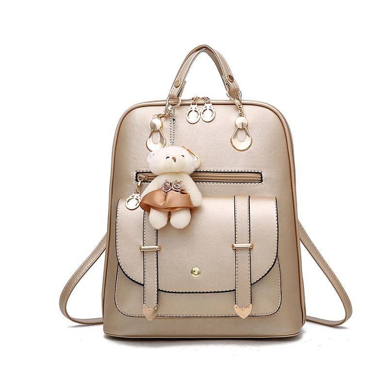 

Мода Женский Рюкзак Студенческие Сумки Рюкзак для Девочек Повседневный Школьный Рюкзак Gold