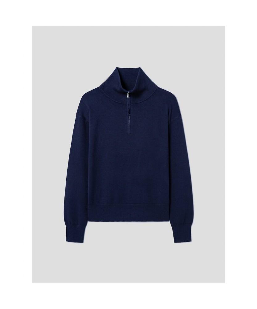8 Seconds Quarter Zip-Up Pullover Navy