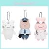 Adorable New Japanese Style Plush White Tiger Black Tiger And Bunny Doctor Stuffed Toy Keychain