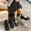 Sapatos femininos clássicos mary janes fivela cinta salto alto dedo do pé redondo sapatos oxford para mulheres bombas de plataforma sólida plus size