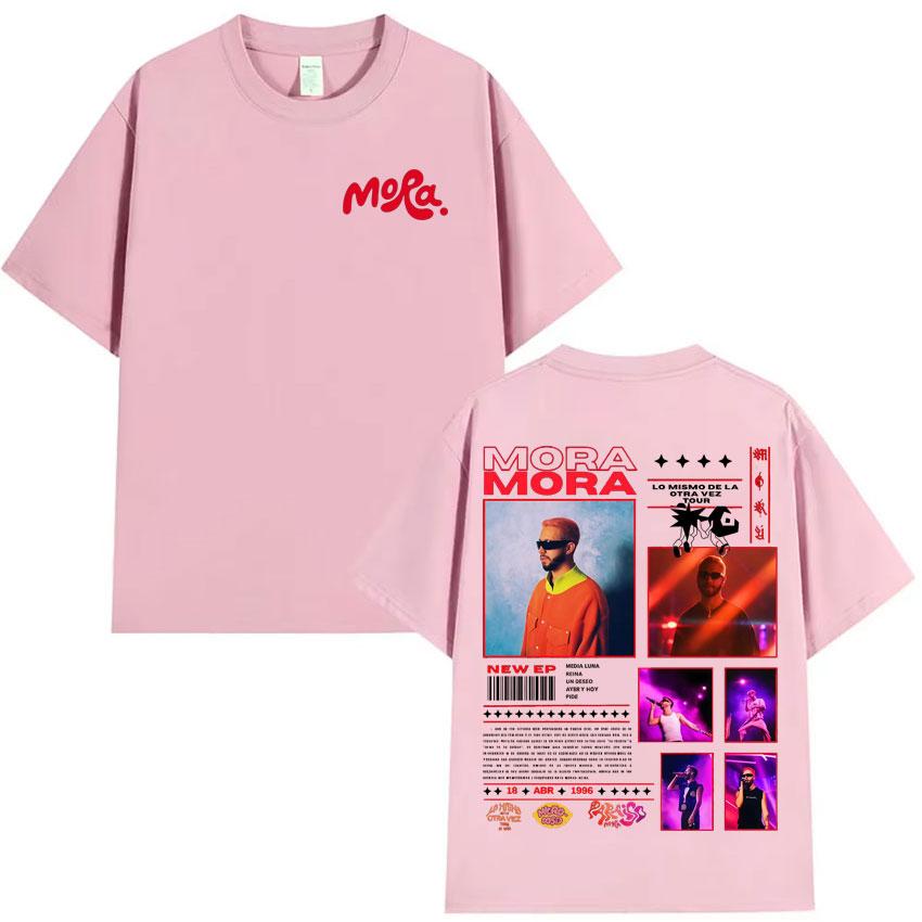 Singer Mora New Album Fashion Graphic T Shirt Mens Women Punk Casual Hip Hop Tshirts Summer Aesthetic Oversized Comfort Tshirt