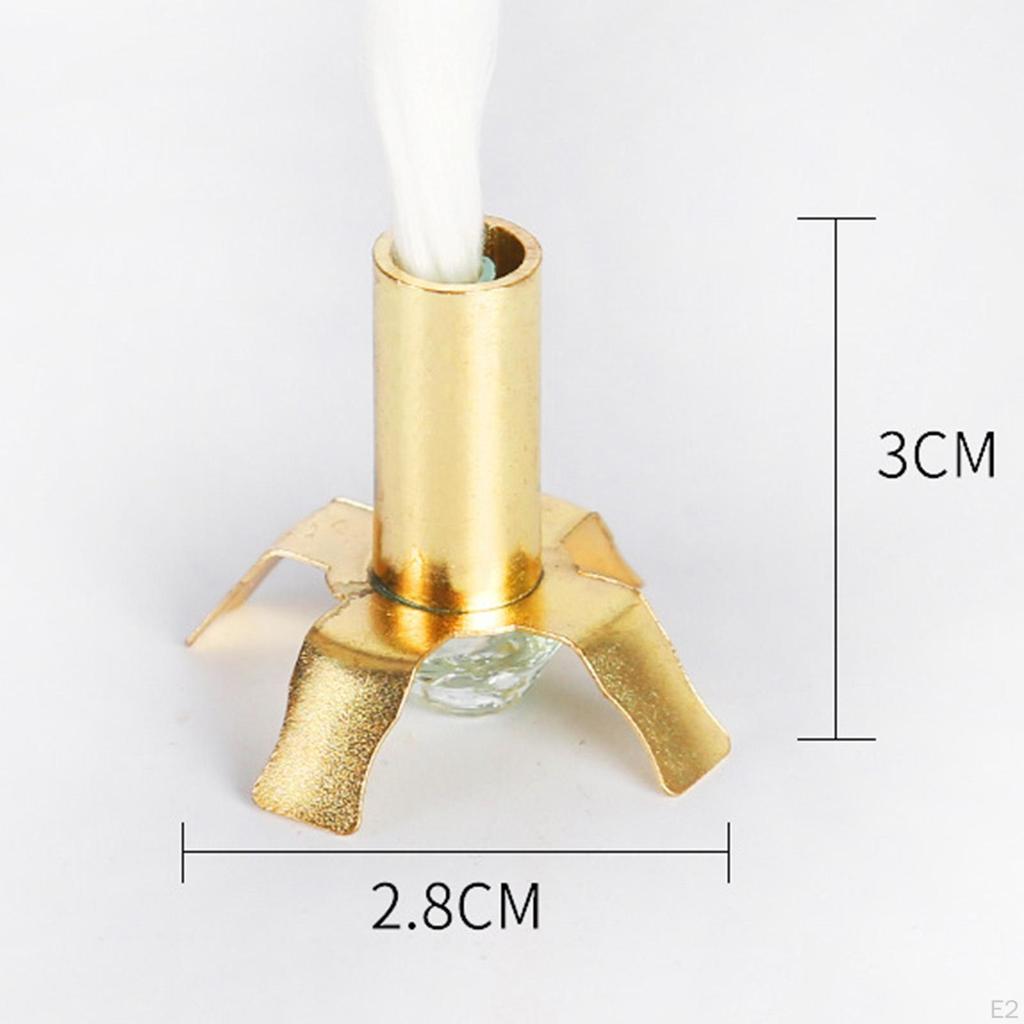 Butter Lamp Wick Holder with Wicks for Temple Wedding Long Light Accessories