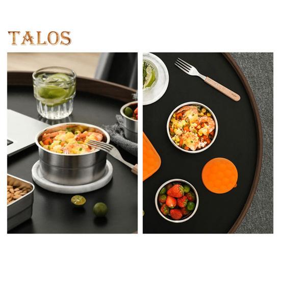 Stainless Steel Snack Containers for Kids Leak Proof Toddler Food Container with Silicone Lids Stackable Metal Lunch Box for School And Daycare