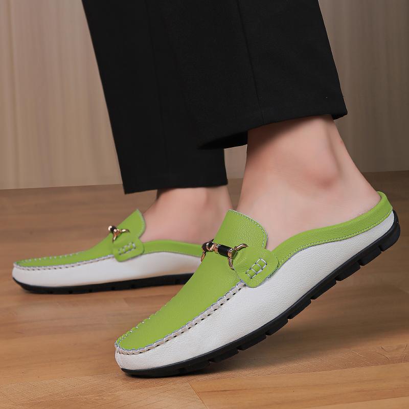 Fashion Men's Comfortable Slide on Mule Shoes Breathable Soft 2025 New Slippers for Indoor Outdoor Non-Slip Flats Casual Walking Shoes