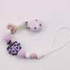 Baby Pacifier Holder Chain Insect-shaped Silicone Teether Clips Drop Prevention Soother Leash with Chewable Links for Newborns