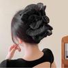 High-End Seersucker Bow Hair Clip for Women