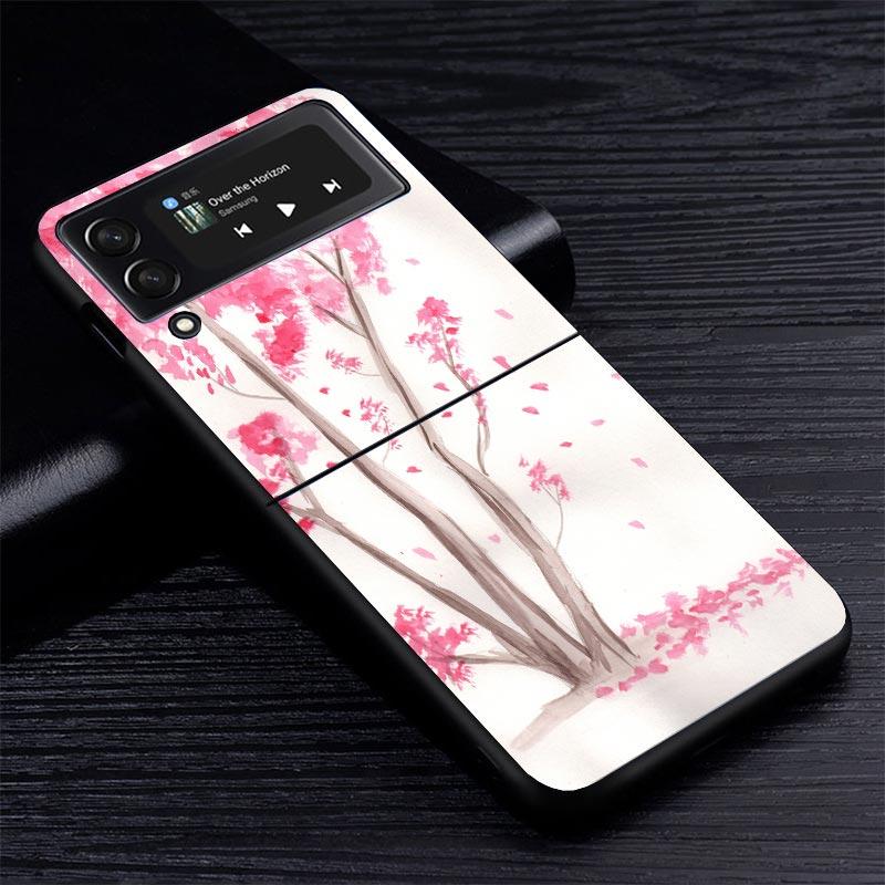 Cherry Blossom Tree Z Flip 7 Phnoe Case For Samsung Z Flip 6 5 4 3 5G Galaxy ZFlip7 ZFlip4 ZFlip5 ZFlip6 ZFlip3 Phone Cover 4 Z