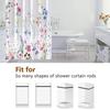 Floral Summer Shower Curtain Flower Fabric Cloth Shower Curtains For Rustic Vintage Bathroom Decor Spring Plant Shower Curtains