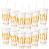 12 Pcs Greek Mythology Cups 24Oz Ancient Greek Tumblers With Lids Straws | 24Oz Toga Plastic Cups Ancient Greece Theme Party Dec