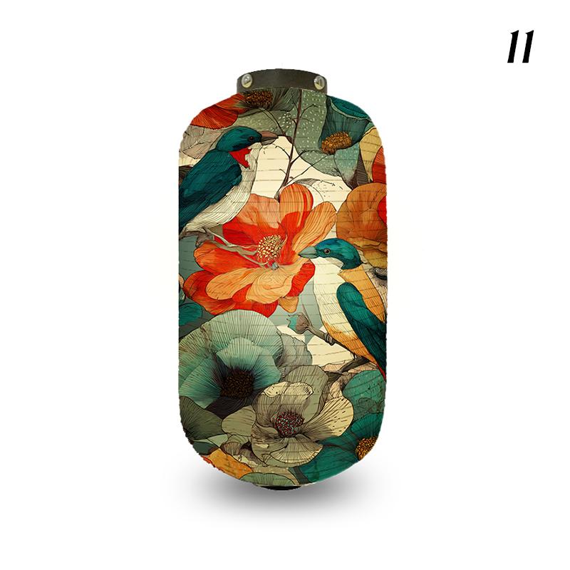 Japanese Style Cloth Lantern Retro Flower And Bird Art Pattern Lanterns Izakaya Sushi Shop Restaurant Holiday Party Decoration