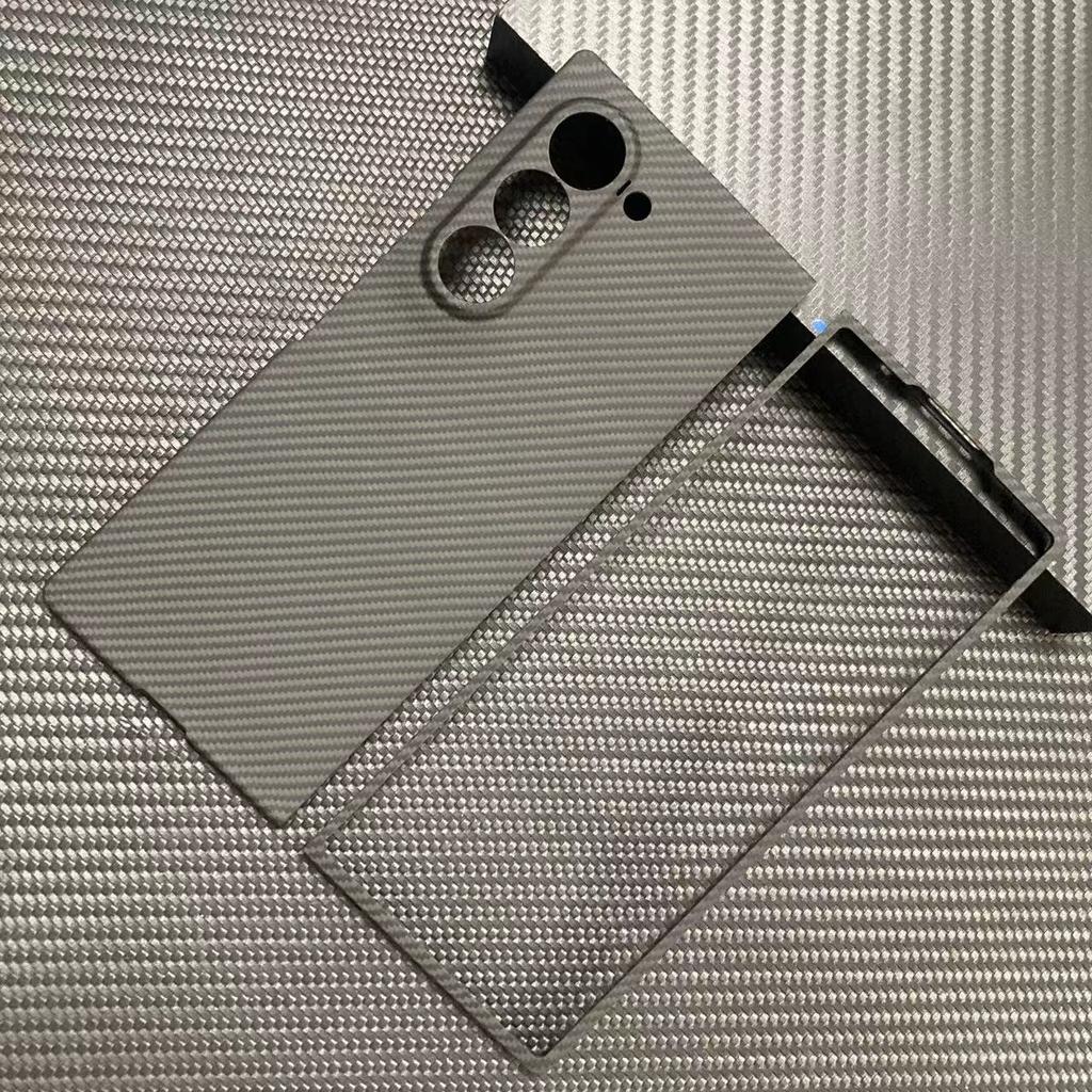 New Kevlar Suitable for Samsung Zfold6 Ultra Thin Mobile Phone Case Aramid Fiber Material Hard Shell Wavy Pattern