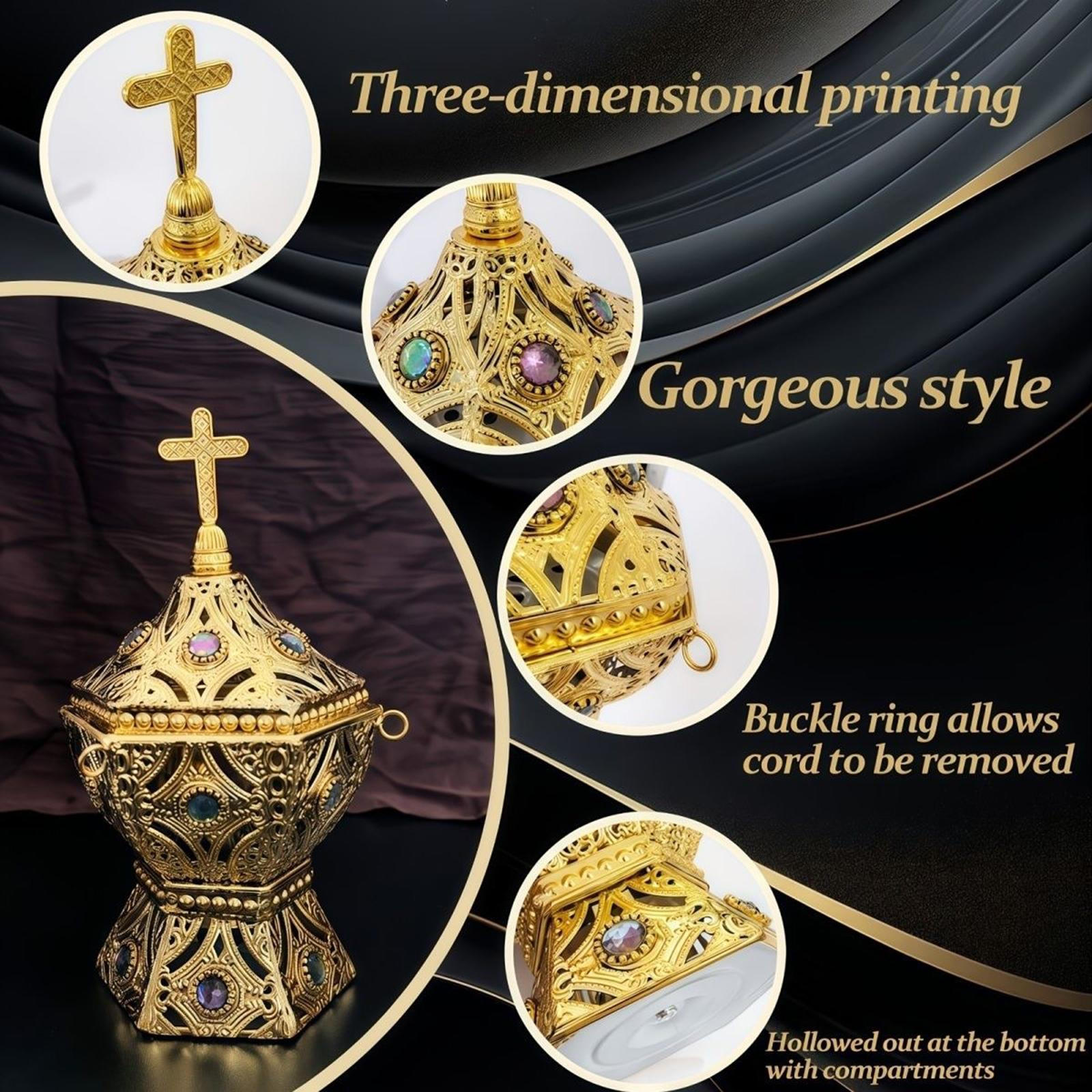 

Arabic Burner Holder Decorative Elegant Display Middle Eastern Arab Censer Arabian for Birthday Gift