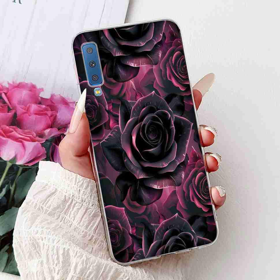 For Samsung Galaxy A7 2018 Case SM-A750F Fashion Colorful Butterfly Soft Silicone Cover For Samsung a7 A7 2018 6.0" Cases Bumper