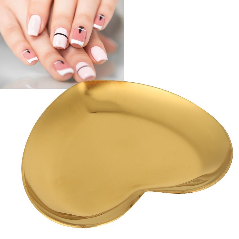 Heart Shaped Manicure Color Mixing Tray Cosmetics Organizer Tray  DIY Pigment Blending