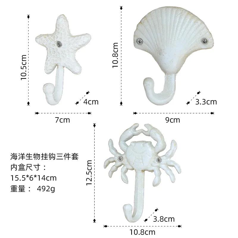 

Белый Металл Железо Ракушка Океана Пара Животное Форма Краба Ретро и Винтаж Настенное Украшение Праздничные Подарки Украшение Двора