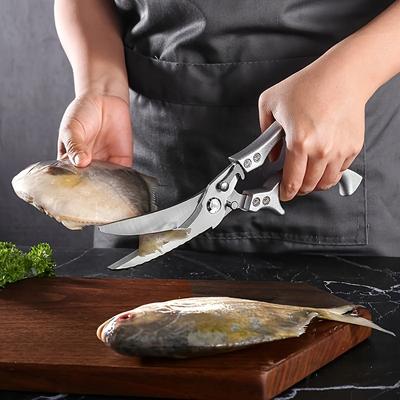 Επαγγελματικό Κουζινοψάλι από Ανοξείδωτο Ατσάλι, Βαρέως Τύπου Ψαλίδι Πουλερικών για Κόψιμο Οστών, Ξελέπισμα Ψαριών, Πολυχρηστικό