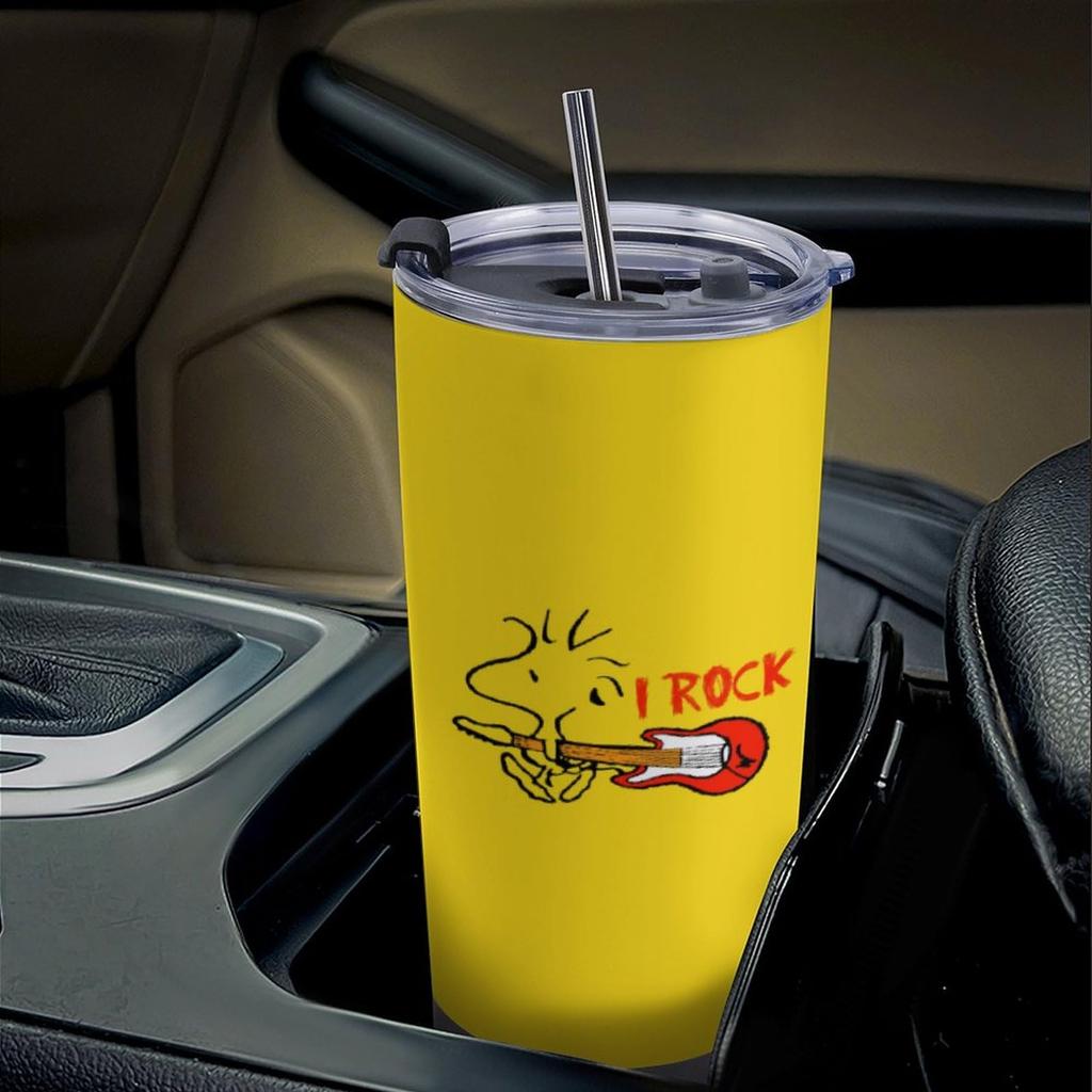 Snoopy coffee convenience store water direct stainless with 600ml tumbler, mug, cup, cup, cold/warm, bottle, drink, steel, lid, portable, straw,