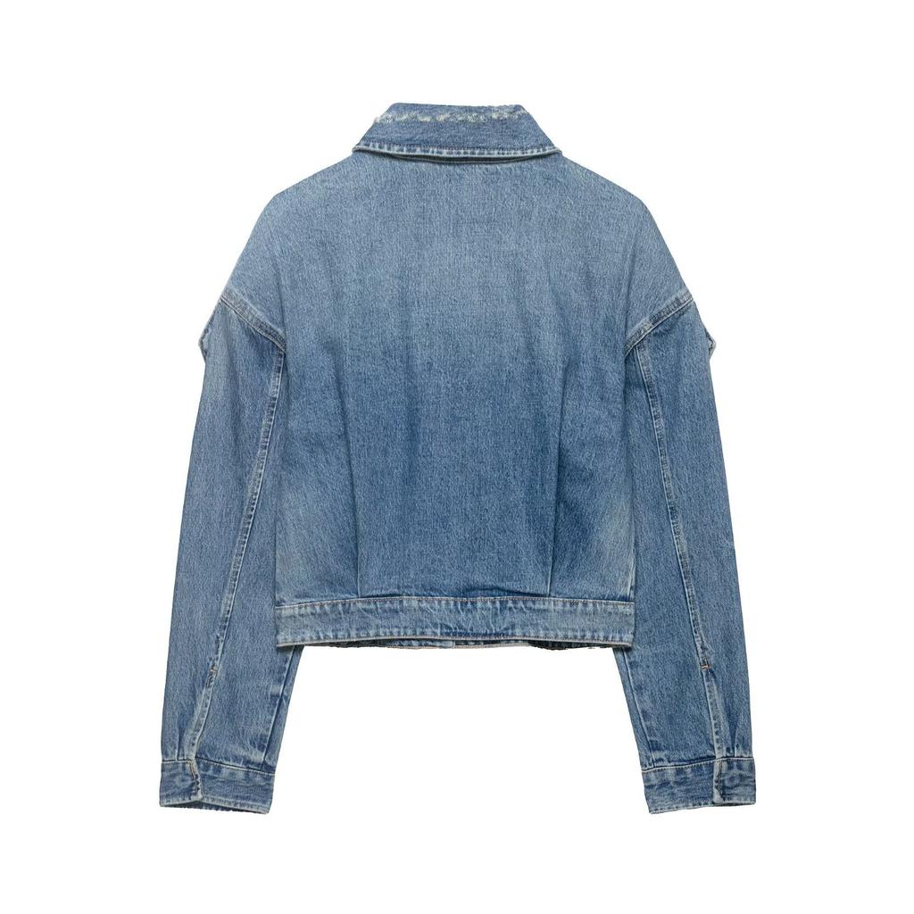 2026 spring new product European and American cross-border women's clothing street fashion loop with denim jacket w085 375562