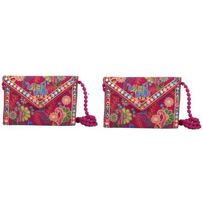 Clutch-Taschen Handgefertigte Stickerei Spiegelarbeit Stilvolle Umhängetaschen für Damen Crossbody-Taschen für Damen und Mädchen - 22X16 cm
