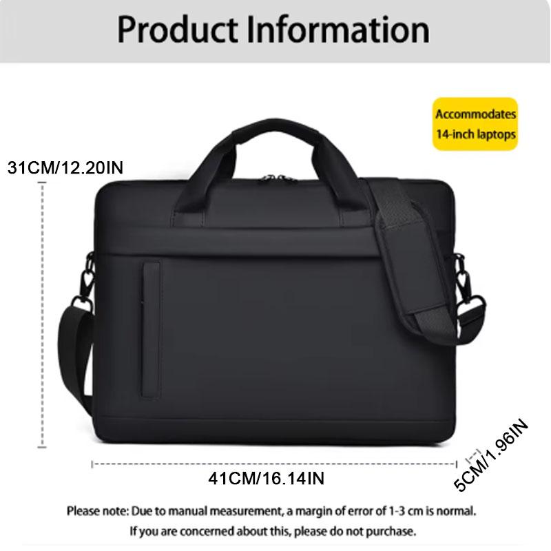 Men's Briefcase, Minimalist Business Shoulder Bag, Men's Messenger Bag, Large Capacity Office Tote, 14-inch Laptop Bag