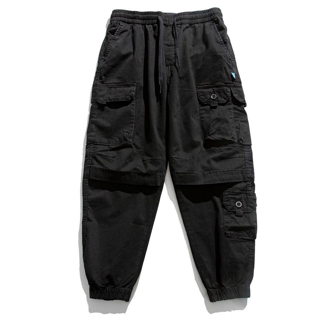 Autumn and Winter Men's Street Fashion Casual Overalls Loose Trendy Multi-pocket Elastic Sports Trousers
