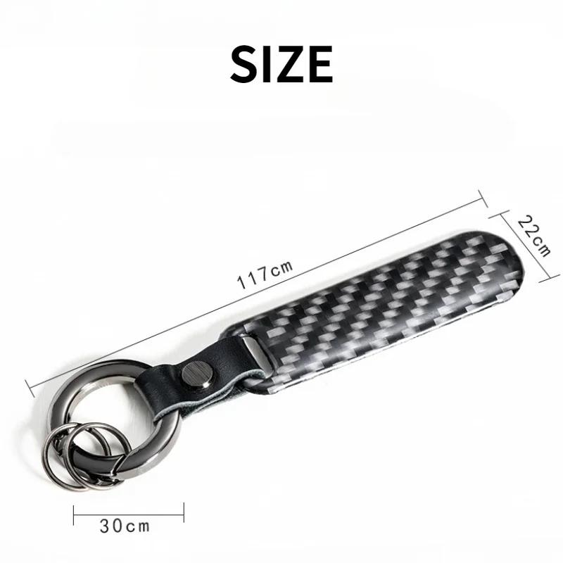 Carbon Fiber Car Keychain Ornaments Key Ring Accessories for Chevrolet Spark Captiva Cruze Malibu Sail Equinox Tracker AVEO Lova