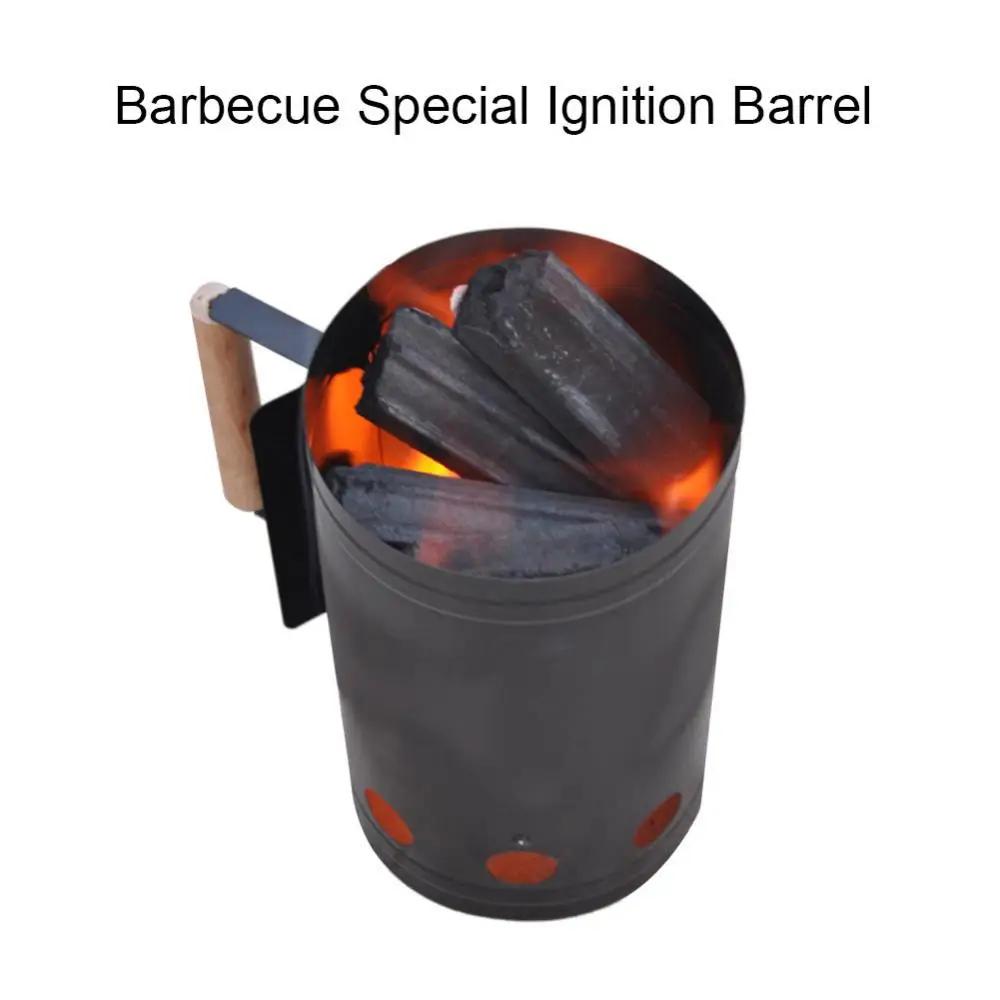 Outdoor Barbecue Fire Starter Bucket for Outdoor Convenience BlackFast Charcoal Ignition Barrel Carbon Stove