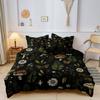 3pcs Forest Mushroom Pattern Printed Bedding And Duvet Cover Set,Soft And Comfortable Duvet Cover - Gift For Family And Friends