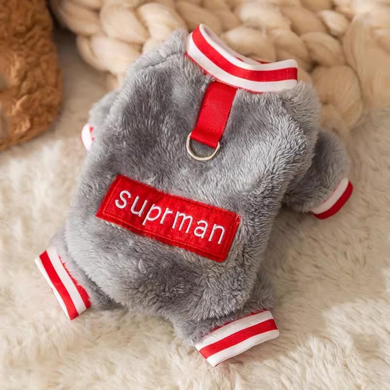 

Корейское милое флисовое пальто с мишкой для собак и кошек - Четырехлапое, теплое и толстое для осени/зимы S (3-5 jin)