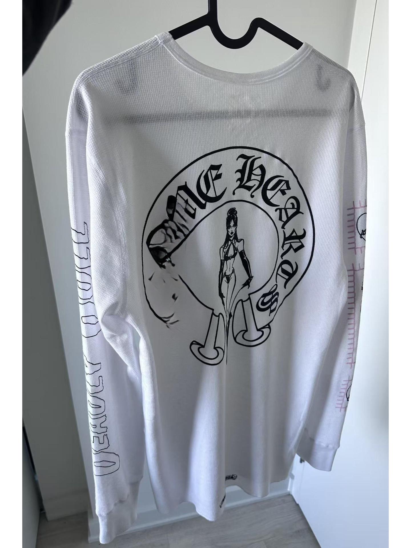 Nanyou 25th Anniversary Waffle Tee: Sanskrit Cross Design Large белый