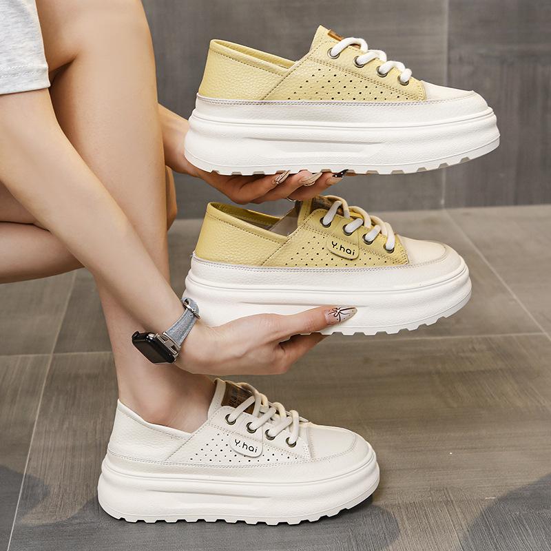 Y.HI versatile board shoes summer platform shoes sports shoes breathable ins fashion women's shoes round head
