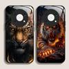 Golden Black Tiger Stripe Flame Print Tempered Glass Phone Case for Xiaomi Redmi Note 15 14 ProPlus 13 11T 10 Lite 15C 14C Cover