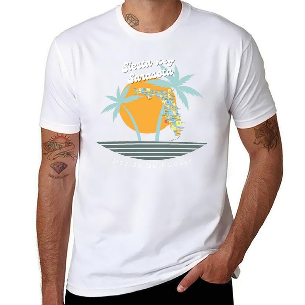 Siesta Key Beach Tshirt Daily Wear Plain Short Sleeve Shirt Tshirt