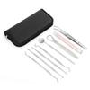 8pcs   Set Dental Tartar Scaler Teeth Pick Teeth Tartar Scraper Mouth Mirror Flashlight