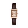 Ladies Roman Vintage Small Square Plate Student Versatile Bamboo Pattern Belt Quartz Waterproof Watch