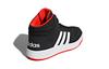 adidas Hoops 2.0 Mid Black Hi-Res Red Kids B75743