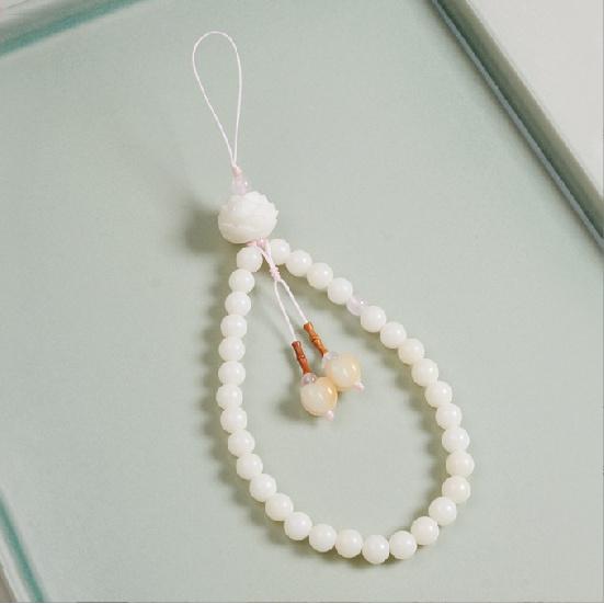 Multi-color Bodhi Bead Phone Strap for Women, New Cute and Girlish Dopamine Style
