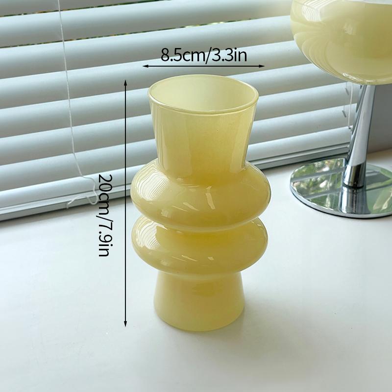 Glass Flower Vase Decoration Household Modern Decorative Vases Hydroponics Plant Bottle Multicolor Flower Plants Desktop Ornament