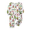 Christmas Print Family Matching Pajama Set Long Sleeve Long Pants Neck for Women Men and Kids