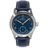 KNIS Retro Military Watch Men's Sapphire Glass 10 ATM Water Resistant Blue Dial Navy Leather KN003-BLNVLE