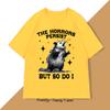 The Horrors Persist But So Do I Tshirt Retro Opossum Funny Unisextal Health Tshirt Unisex Unisex Street Oversized T Shirts Breathable