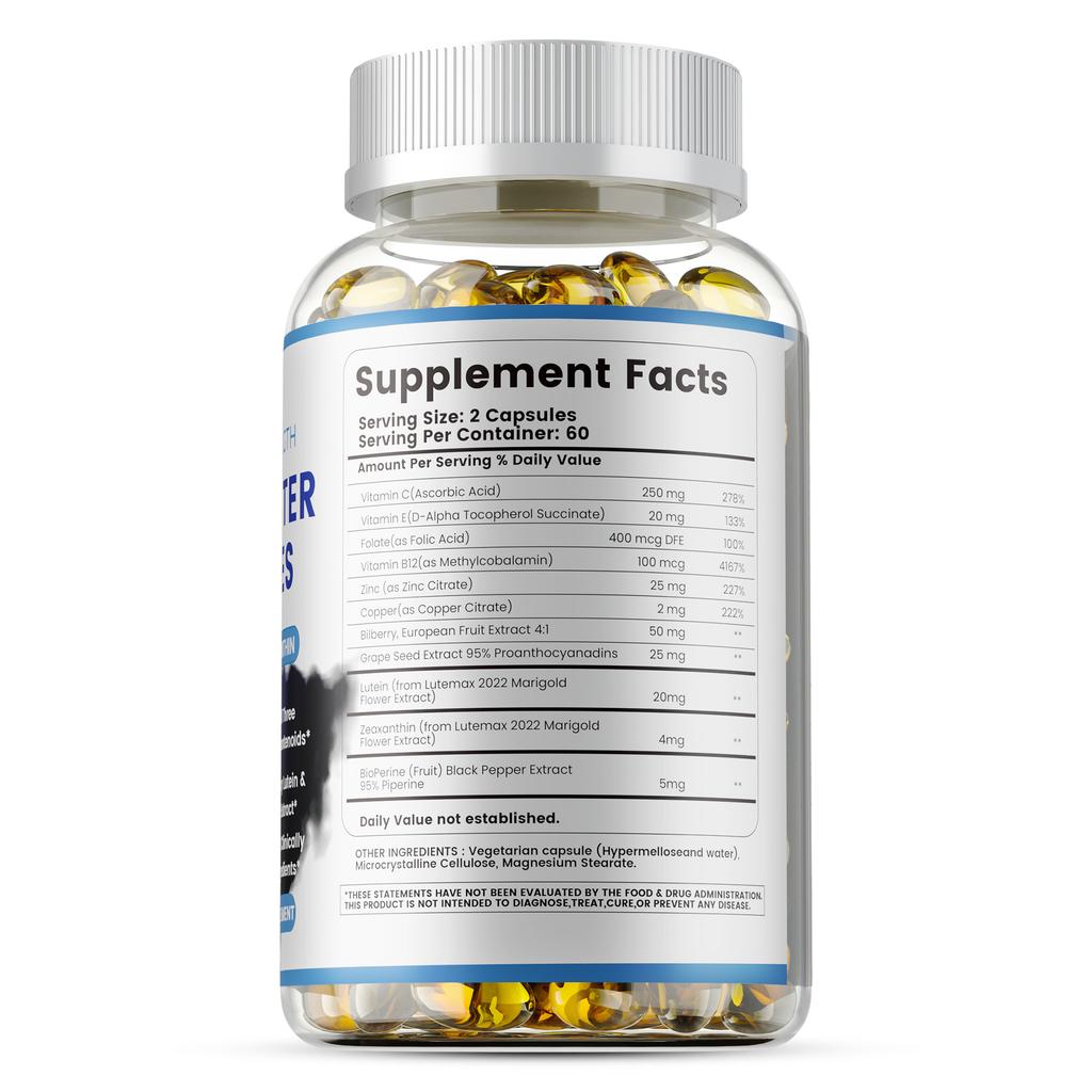 Eye Health Supplement, Lutein and Zeaxanthin, Vision Health, Eye Strain Support